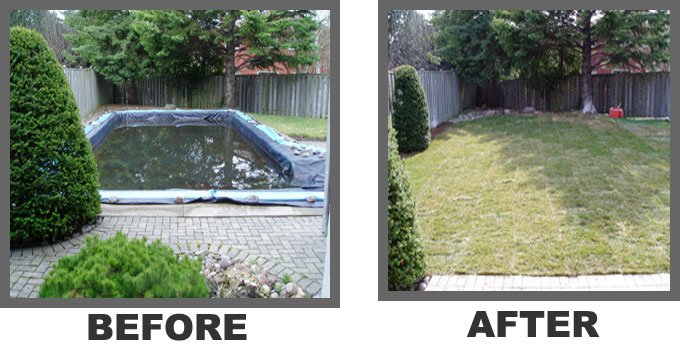 Pool Fill In And Removal Company, Above Ground Pool Removal Cost